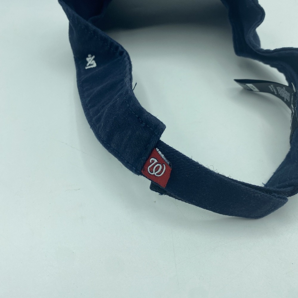 Washington Nationals Baseball Visor W/ Embroidered Logo Navy Blue Brim - Picture 2 of 4